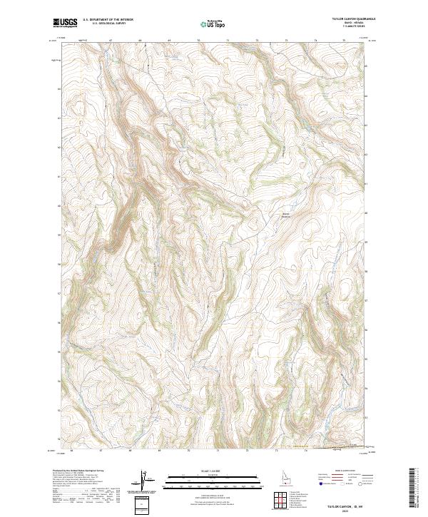 Taylor Canyon, ID-NV — USGS 7.5-minute topo (2023)