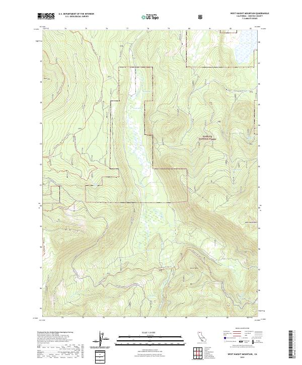 West Haight Mountain, CA — USGS 7.5-minute topo (2021)