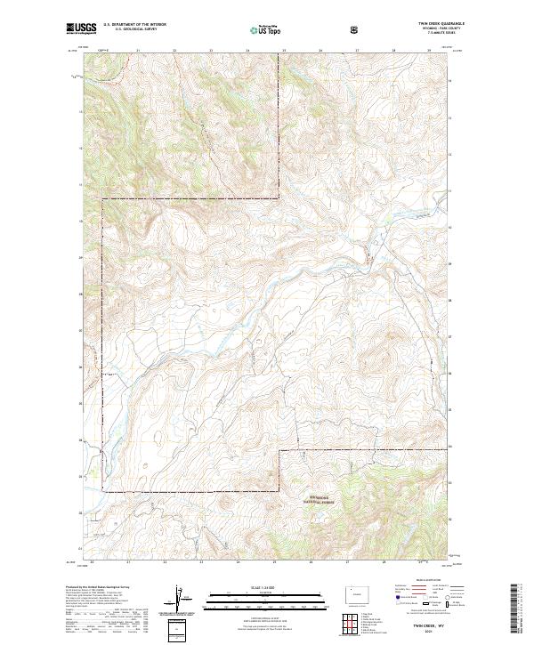 Twin Creek, WY — USGS 7.5-minute topo (2021)