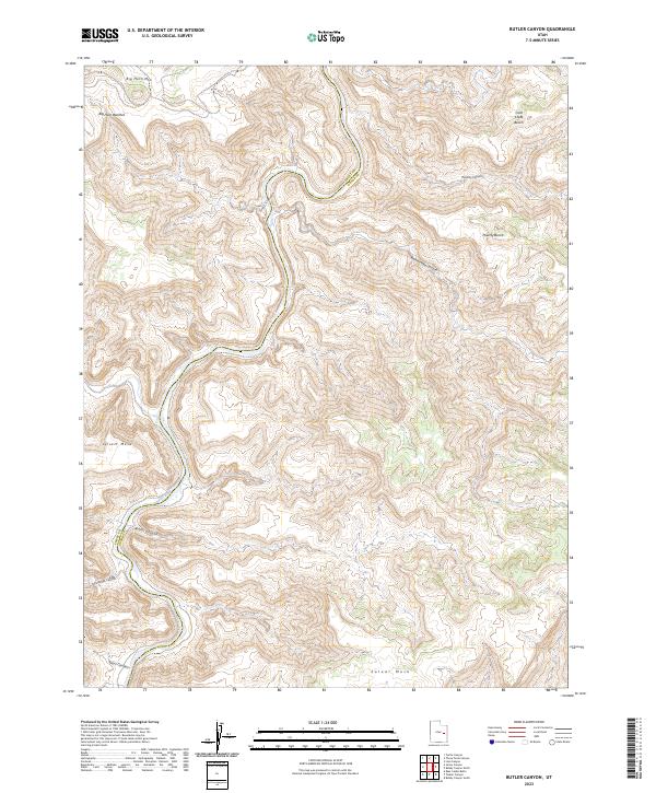 Butler Canyon, UT — USGS 7.5-minute topo (2023)