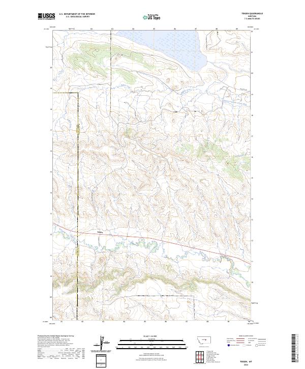 Teigen, MT — USGS 7.5-minute topo (2024)