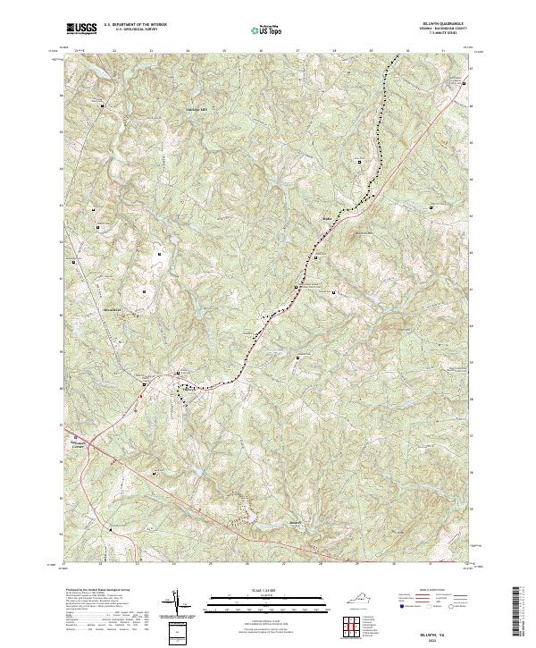 Dillwyn, VA — USGS 7.5-minute topo (2022)