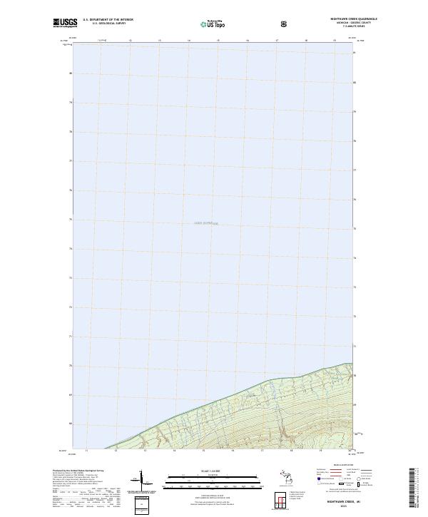 Nighthawk Creek, MI — USGS 7.5-minute topo (2023)