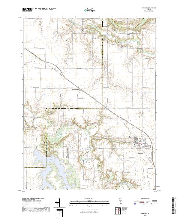 Edinburg, IL — USGS 7.5-minute topo (2024)