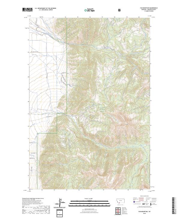 Fan Mountain, MT — USGS 7.5-minute topo (2024)