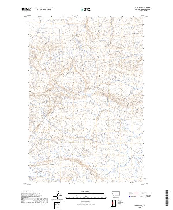 Devils Pocket, MT — USGS 7.5-minute topo (2024)