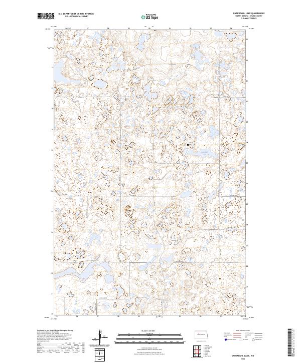 Underdahl Lake, ND — USGS 7.5-minute topo (2024)