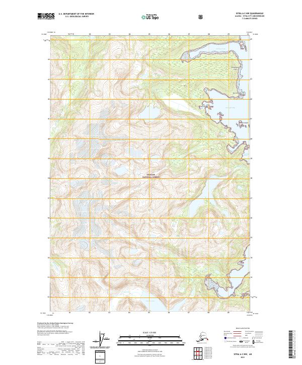 Sitka A-3 NW, AK — USGS 7.5-minute topo (2021)