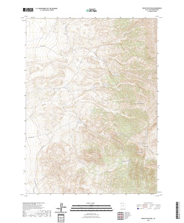 Rocky Pass Peak, UT — USGS 7.5-minute topo (2023)