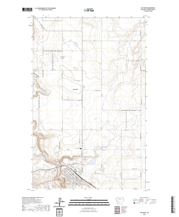 Cut Bank, MT — USGS 7.5-minute topo (2024)
