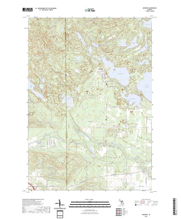 Jennings, MI — USGS 7.5-minute topo (2023)