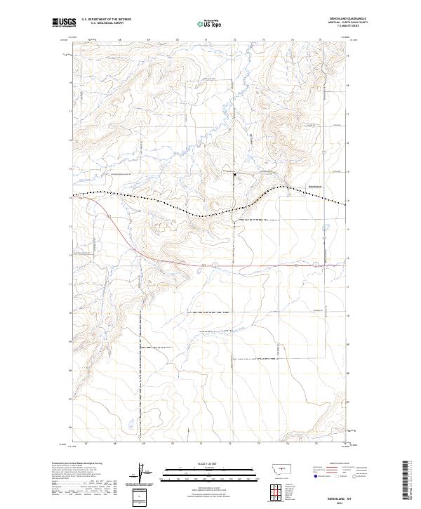 Benchland, MT — USGS 7.5-minute topo (2024)