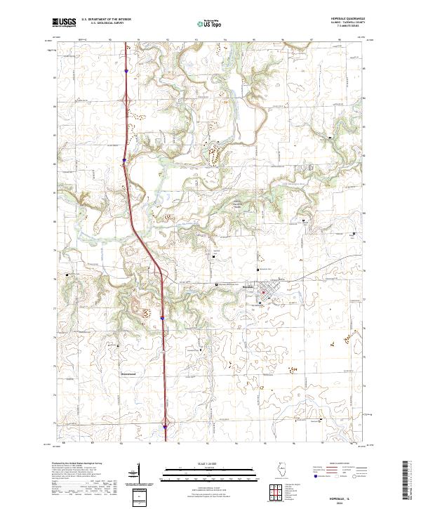 Hopedale, IL — USGS 7.5-minute topo (2024)