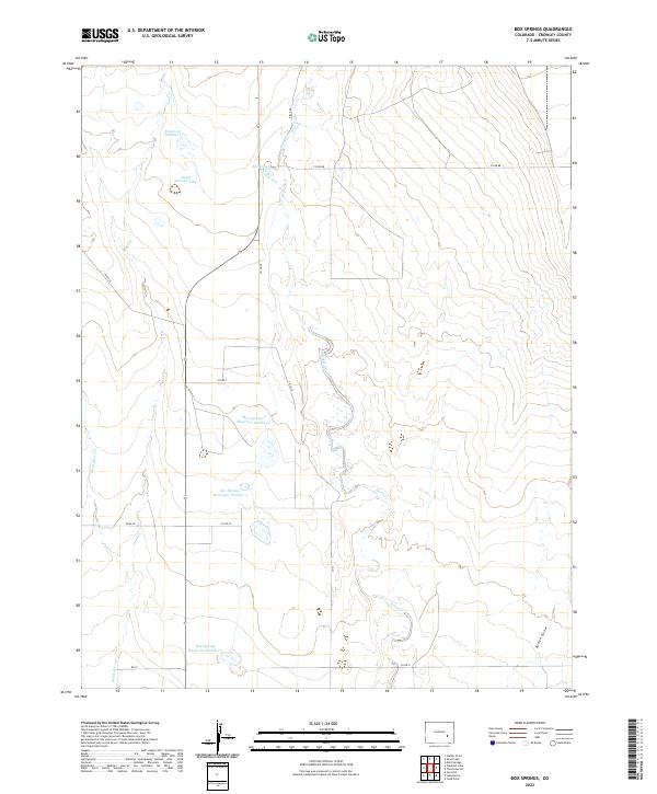 Box Springs, CO — USGS 7.5-minute topo (2022)
