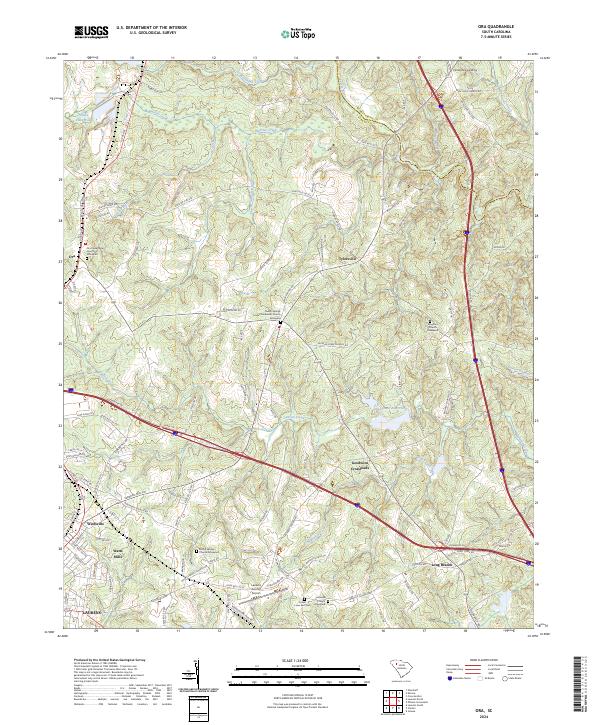 Ora, SC — USGS 7.5-minute topo (2024)
