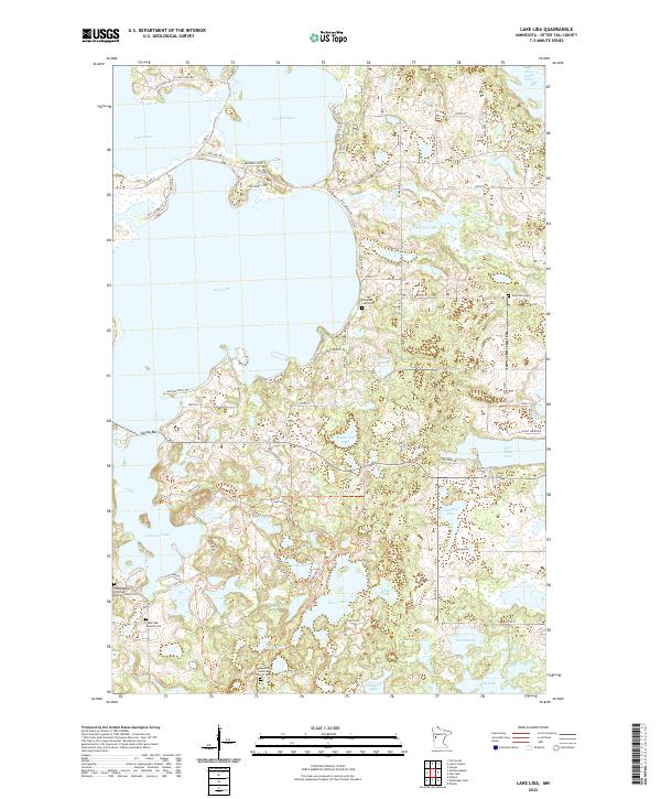Lake Lida, MN — USGS 7.5-minute topo (2022)