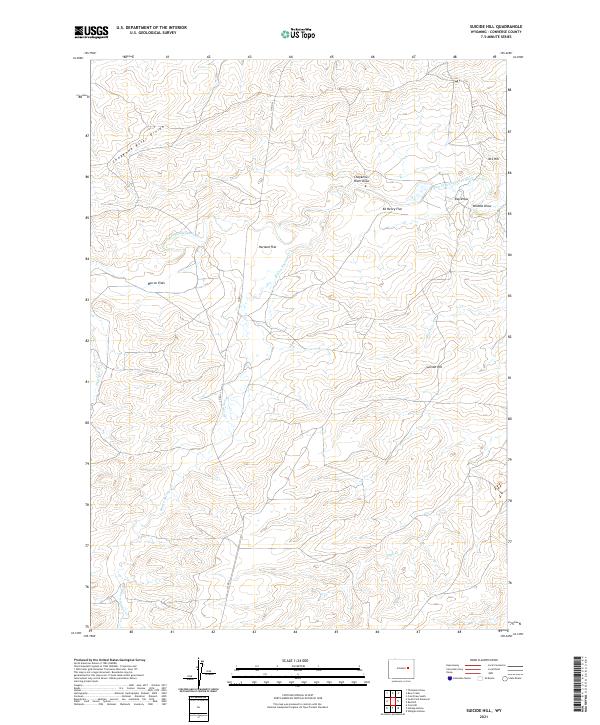 Suicide Hill, WY — USGS 7.5-minute topo (2021)