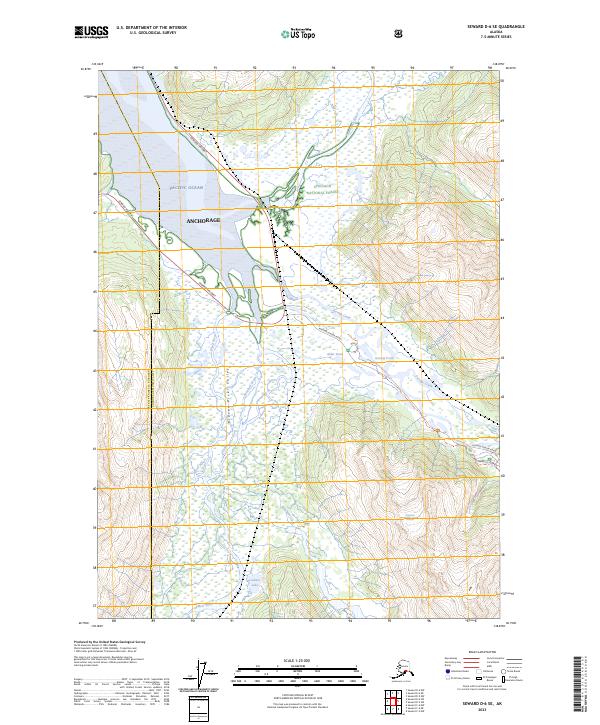 Seward D-6 SE, AK — USGS 7.5-minute topo (2023)