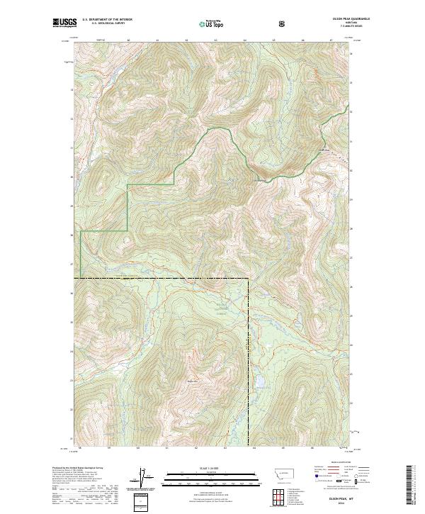 Olson Peak, MT — USGS 7.5-minute topo (2024)