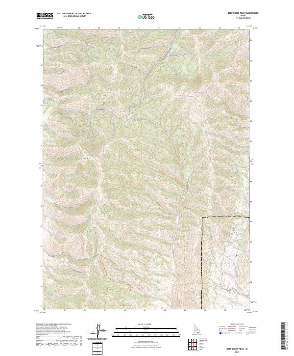 Deep Creek Peak, ID — USGS 7.5-minute topo (2024)