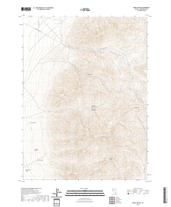 Inskip Canyon, NV — USGS 7.5-minute topo (2021)