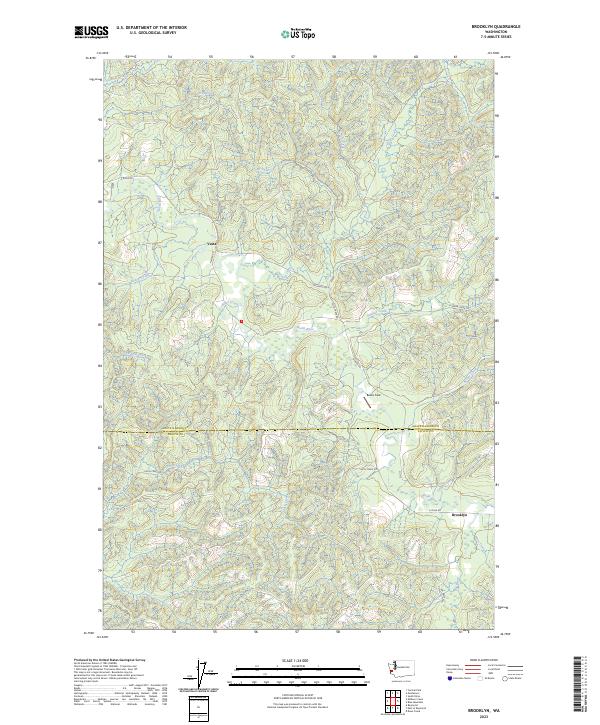Brooklyn, WA — USGS 7.5-minute topo (2023)