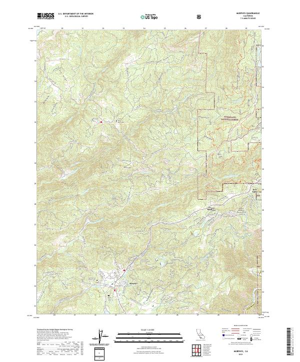 Murphys, CA — USGS 7.5-minute topo (2021)