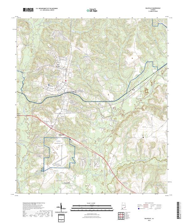 Daleville, AL — USGS 7.5-minute topo (2024)