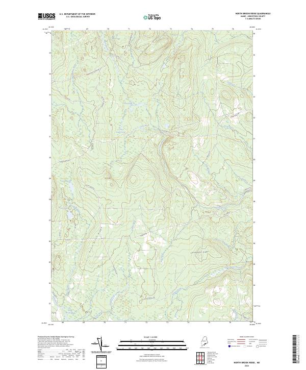 North Brook Ridge, ME — USGS 7.5-minute topo (2024)