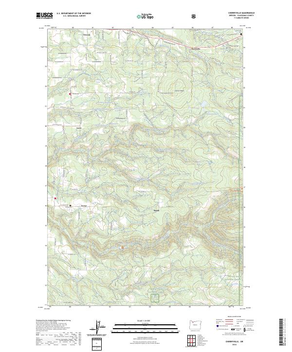 Cherryville, OR — USGS 7.5-minute topo (2024)