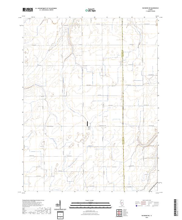 Raymond NE, IL — USGS 7.5-minute topo (2024)