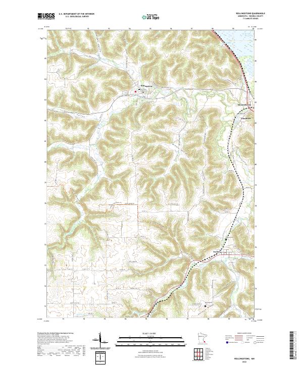 Rollingstone, MN — USGS 7.5-minute topo (2022)