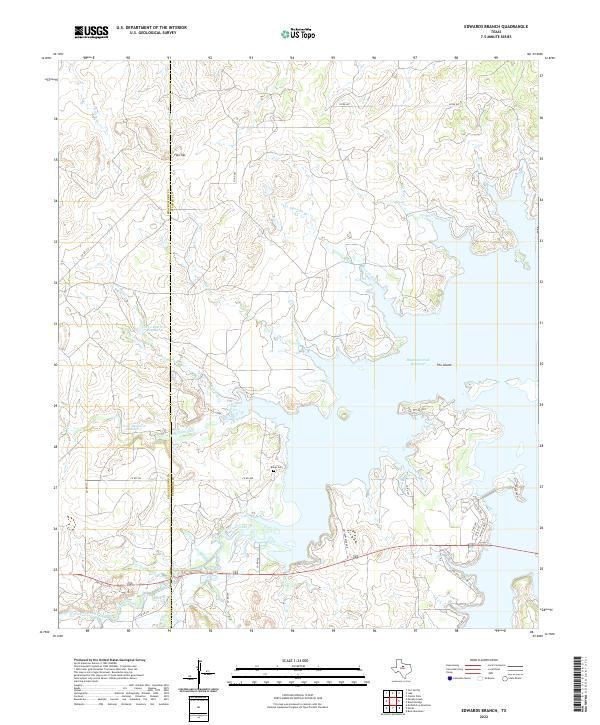 Edwards Branch, TX — USGS 7.5-minute topo (2022)