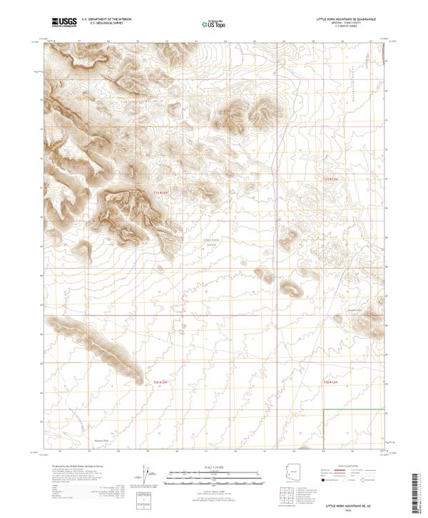 Little Horn Mountains SE, AZ — USGS 7.5-minute topo (2026)
