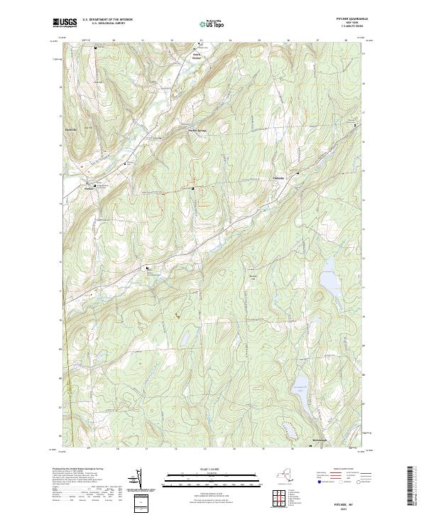 Pitcher, NY — USGS 7.5-minute topo (2023)