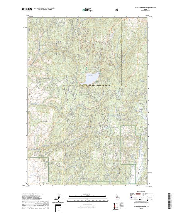 Sage Hen Reservoir, ID — USGS 7.5-minute topo (2024)