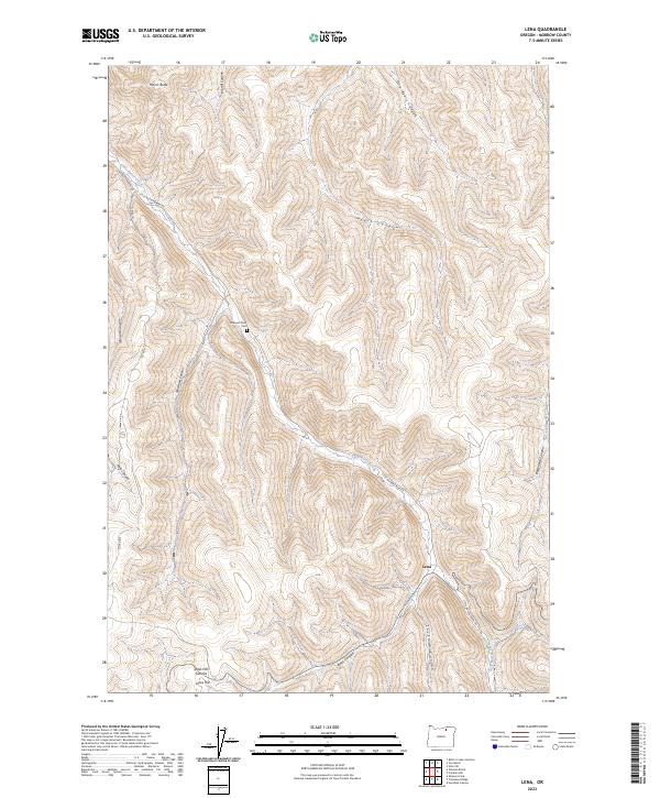 Lena, OR — USGS 7.5-minute topo (2023)