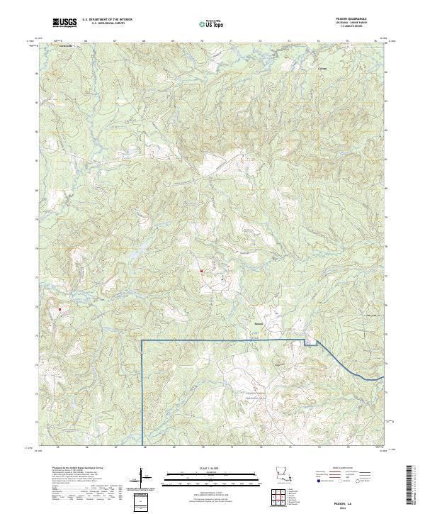 Peason, LA — USGS 7.5-minute topo (2024)