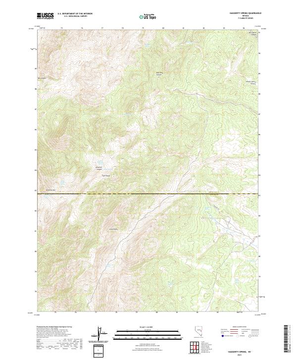 Haggerty Spring, NV — USGS 7.5-minute topo (2021)