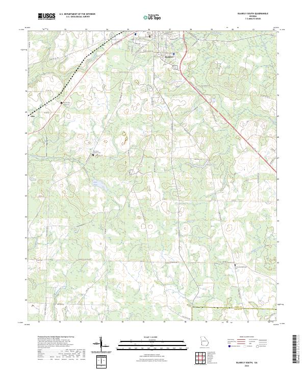 Blakely South, GA — USGS 7.5-minute topo (2024)