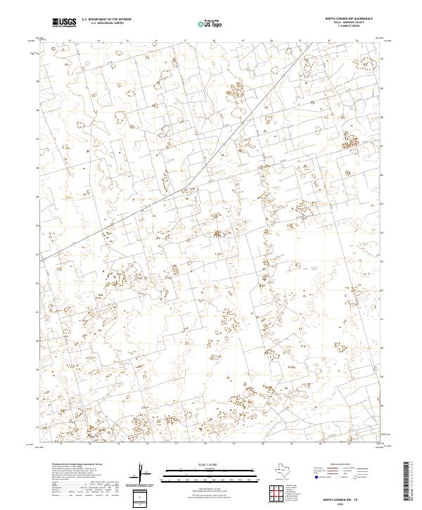 North Cowden NW, TX — USGS 7.5-minute topo (2022)
