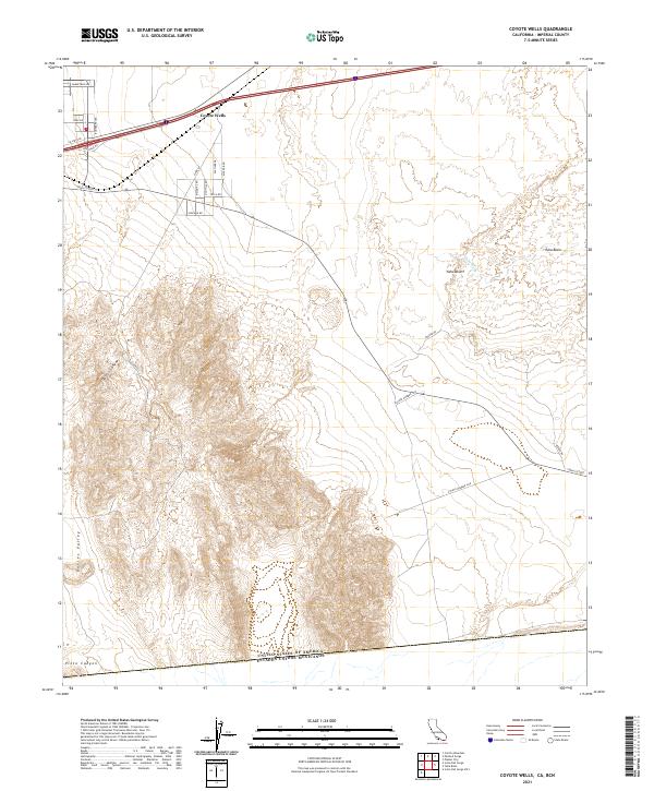 Coyote Wells, CA,BCN, US — USGS 7.5-minute topo (2021)