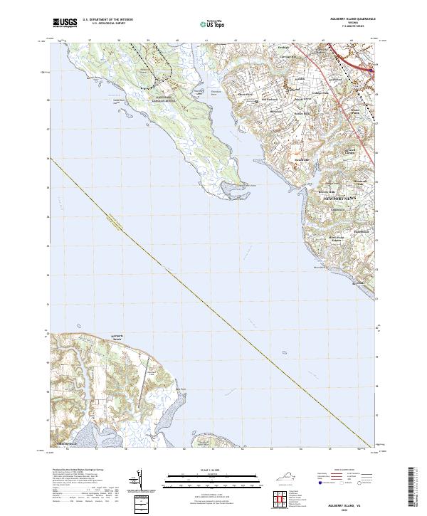 Mulberry Island, VA — USGS 7.5-minute topo (2022)