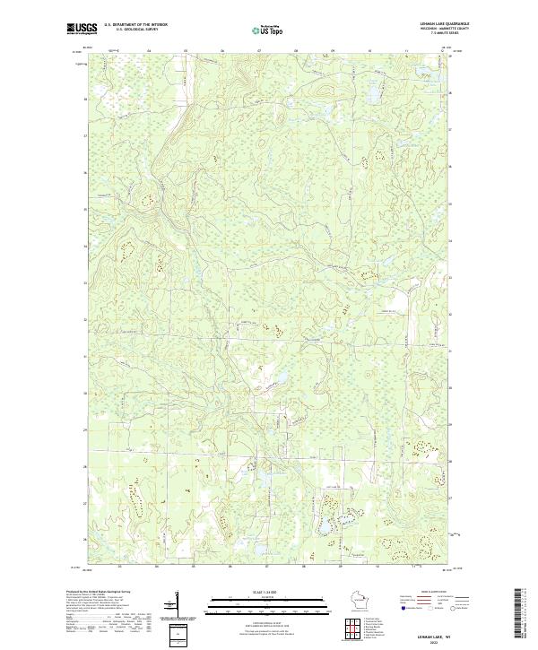 Lehman Lake, WI — USGS 7.5-minute topo (2022)