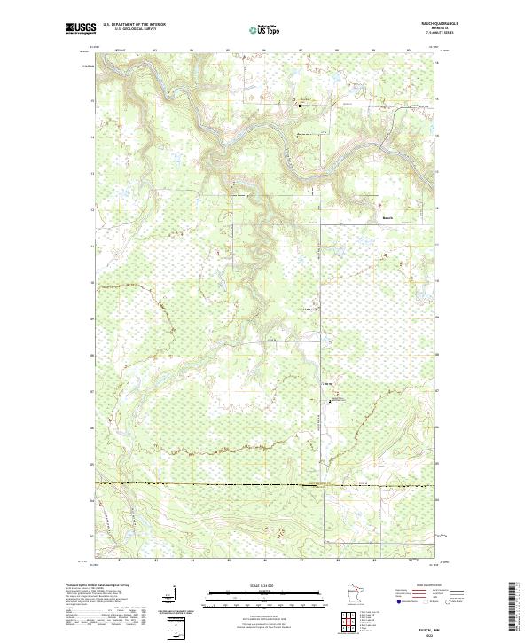 Rauch, MN — USGS 7.5-minute topo (2022)
