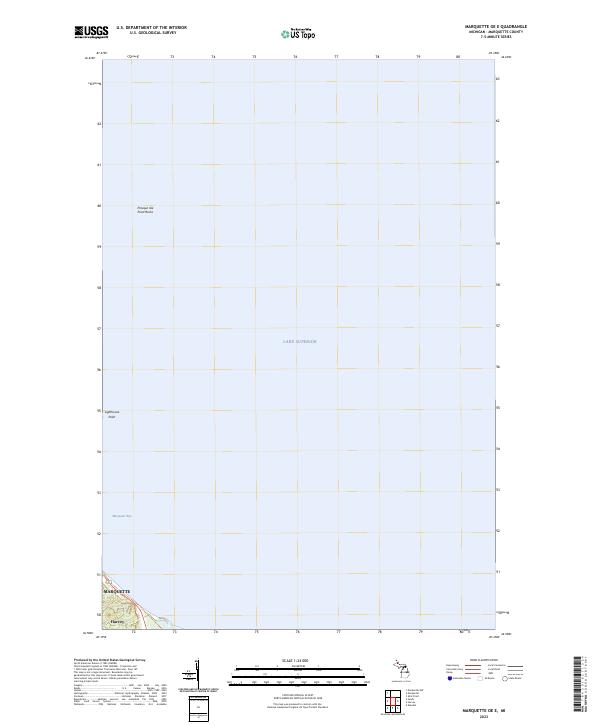 Marquette OE E, MI — USGS 7.5-minute topo (2023)