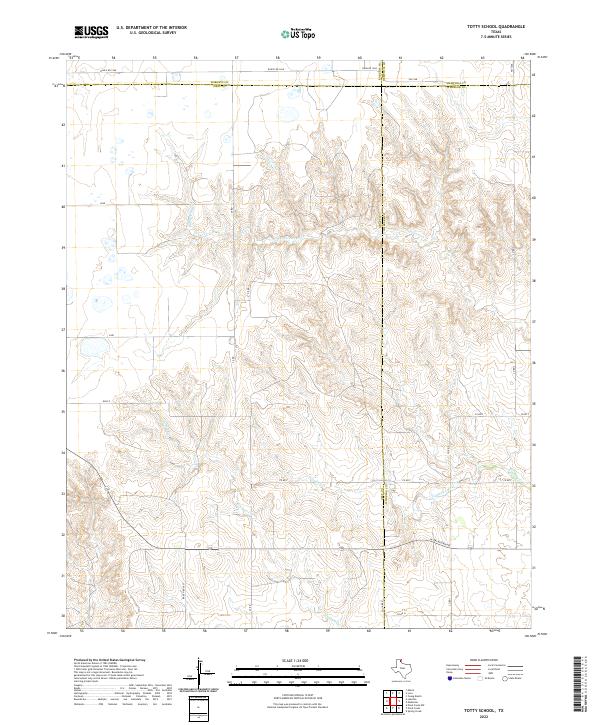 Totty School, TX — USGS 7.5-minute topo (2022)