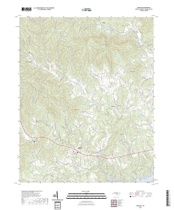 Purlear, NC — USGS 7.5-minute topo (2022)