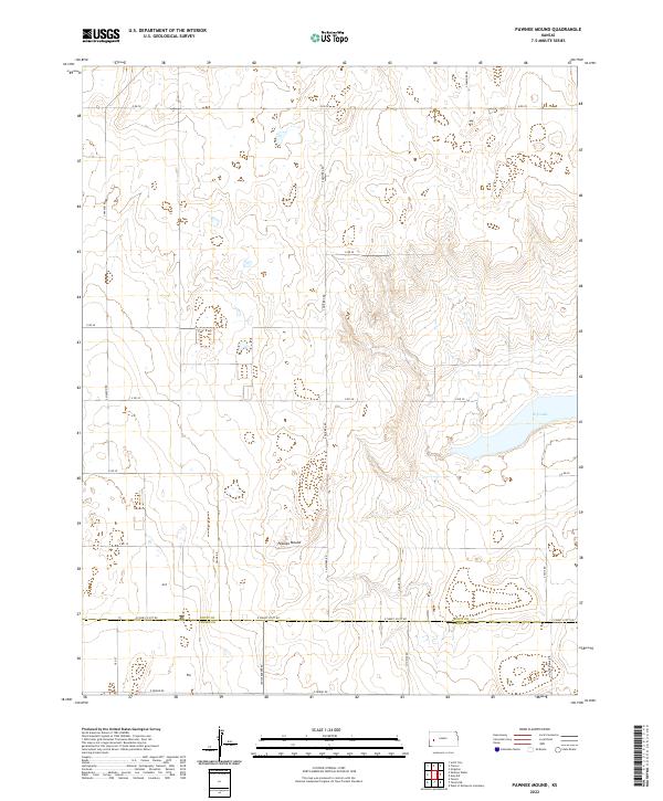Pawnee Mound, KS — USGS 7.5-minute topo (2022)
