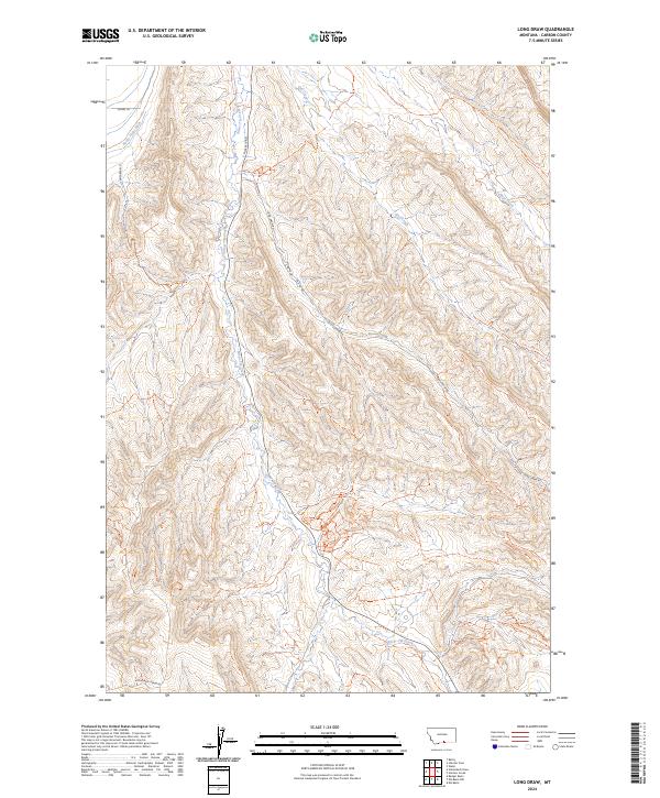 Long Draw, MT — USGS 7.5-minute topo (2024)
